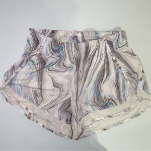 Athleta Printed Running Shorts XS Marble Rainbow Athletic Lined